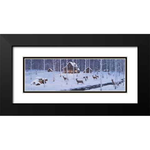 Holiday Silence Black Modern Wood Framed Art Print with Double Matting by Tift, Jeff