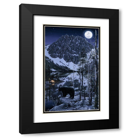 The Visitor Black Modern Wood Framed Art Print with Double Matting by Tift, Jeff