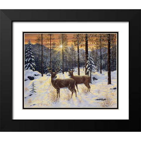 Evening Silence Black Modern Wood Framed Art Print with Double Matting by Tift, Jeff