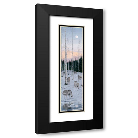 Moonlight Serenade Black Modern Wood Framed Art Print with Double Matting by Tift, Jeff