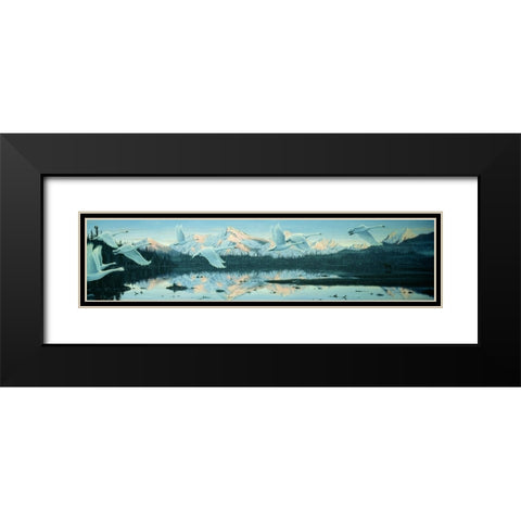 Northern Flight Black Modern Wood Framed Art Print with Double Matting by Tift, Jeff