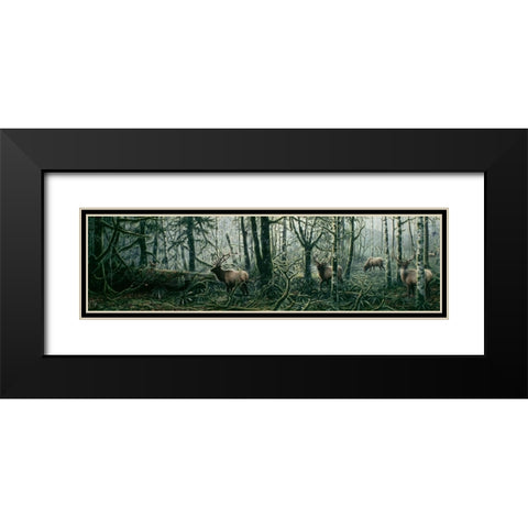 Enchanted Forest Black Modern Wood Framed Art Print with Double Matting by Tift, Jeff