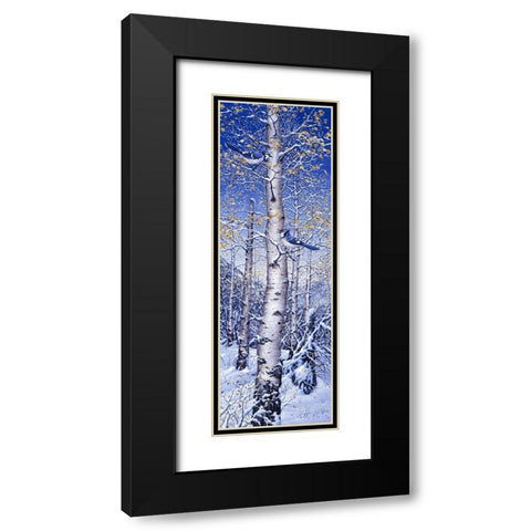 Blue Jay Black Modern Wood Framed Art Print with Double Matting by Tift, Jeff