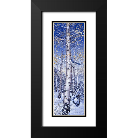 Blue Jay Black Modern Wood Framed Art Print with Double Matting by Tift, Jeff