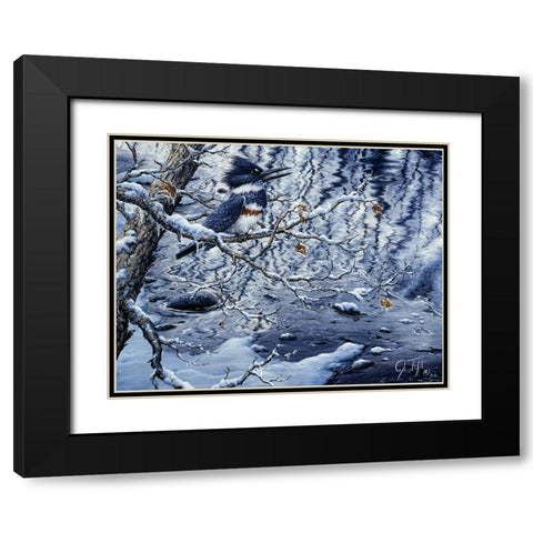 Icy Reflections Black Modern Wood Framed Art Print with Double Matting by Tift, Jeff