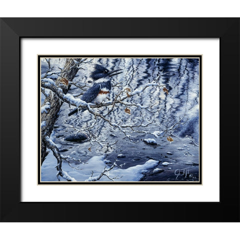 Icy Reflections Black Modern Wood Framed Art Print with Double Matting by Tift, Jeff