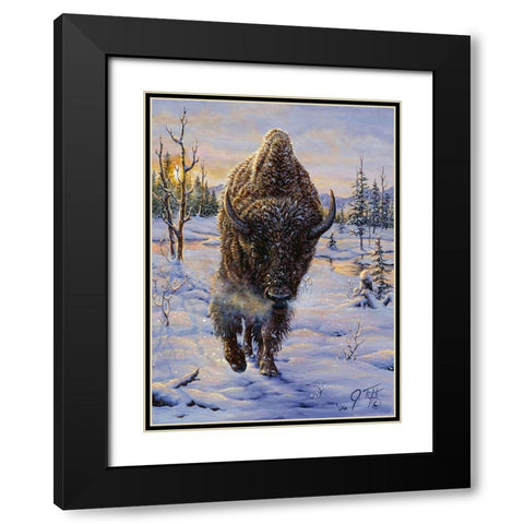 Intimidation Black Modern Wood Framed Art Print with Double Matting by Tift, Jeff
