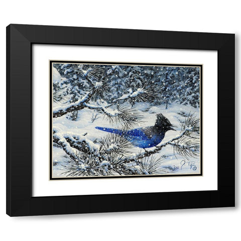 Winter Jay Black Modern Wood Framed Art Print with Double Matting by Tift, Jeff