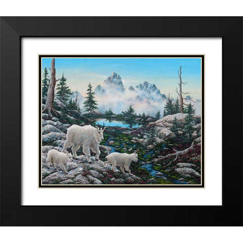 Alpine Country Black Modern Wood Framed Art Print with Double Matting by Tift, Jeff