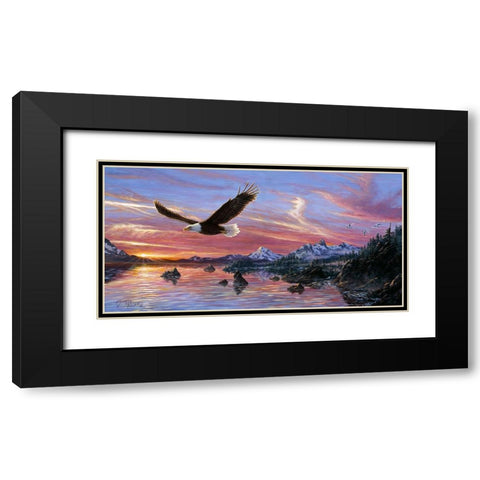 Silent Wings Of Freedom Black Modern Wood Framed Art Print with Double Matting by Tift, Jeff
