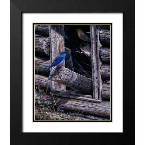 Meeting Place Black Modern Wood Framed Art Print with Double Matting by Tift, Jeff