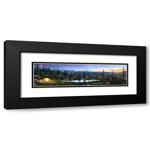 Camping Out Black Modern Wood Framed Art Print with Double Matting by Tift, Jeff