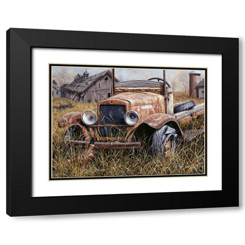 Old Times Black Modern Wood Framed Art Print with Double Matting by Tift, Jeff