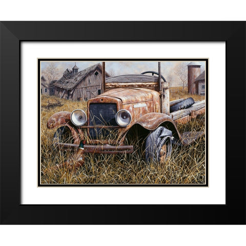 Old Times Black Modern Wood Framed Art Print with Double Matting by Tift, Jeff
