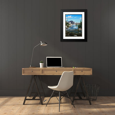 Esc. Tarn Painting Black Modern Wood Framed Art Print with Double Matting by Tift, Jeff