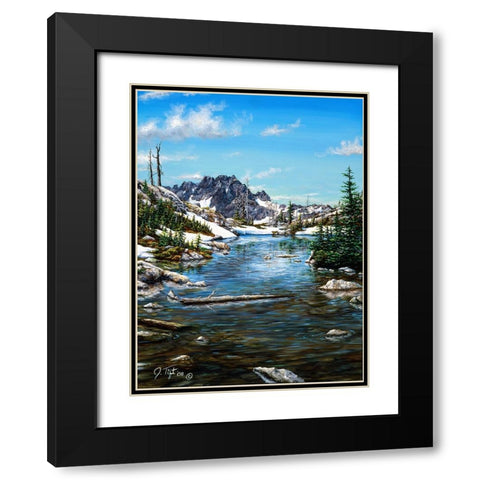 Esc. Tarn Painting Black Modern Wood Framed Art Print with Double Matting by Tift, Jeff