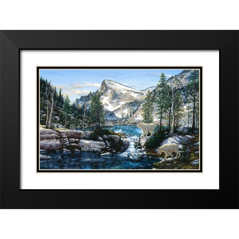 Summer In The Enchantments Black Modern Wood Framed Art Print with Double Matting by Tift, Jeff