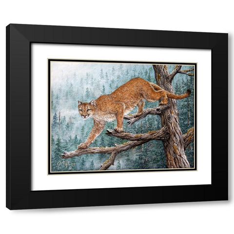 High Climber Black Modern Wood Framed Art Print with Double Matting by Tift, Jeff
