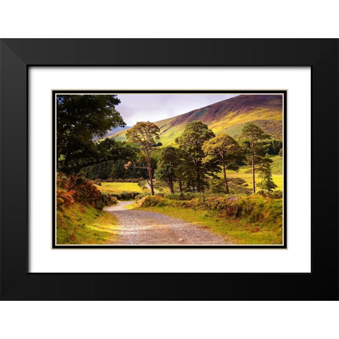 Celtic Spirit in Wicklow Mountains Ireland Black Modern Wood Framed Art Print with Double Matting by Jenny Rainbow Fine Art