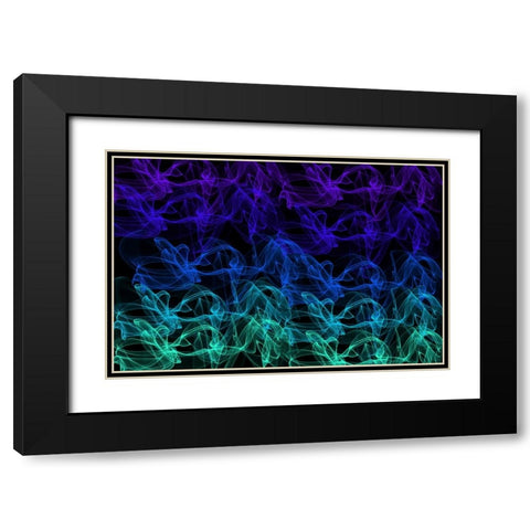 Ethereal Frequency 1 Black Modern Wood Framed Art Print with Double Matting by Jenny Rainbow Fine Art