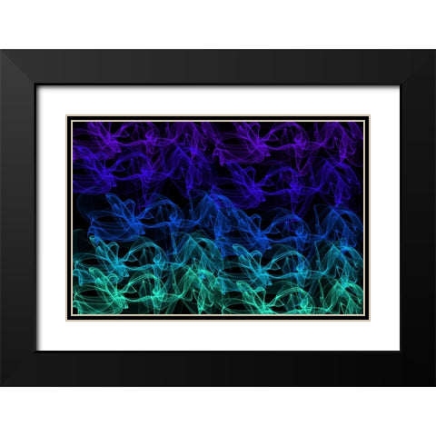 Ethereal Frequency 1 Black Modern Wood Framed Art Print with Double Matting by Jenny Rainbow Fine Art