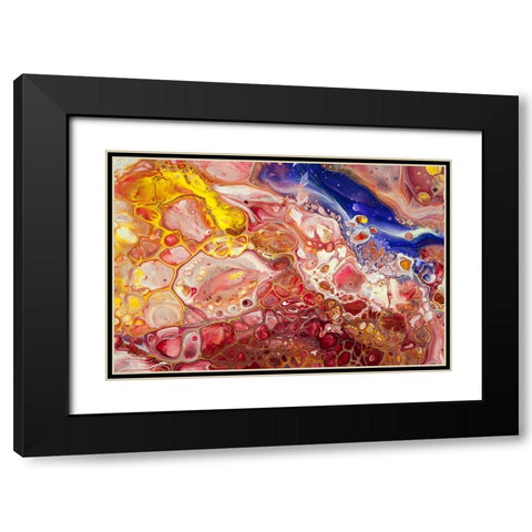 Fluid Acrylic Gems Of East 1 Black Modern Wood Framed Art Print with Double Matting by Jenny Rainbow Fine Art