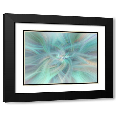 Mystery of Colors Celestial Vortex Black Modern Wood Framed Art Print with Double Matting by Jenny Rainbow Fine Art