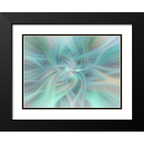 Mystery of Colors Celestial Vortex Black Modern Wood Framed Art Print with Double Matting by Jenny Rainbow Fine Art