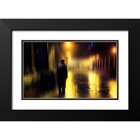 Ghost of Love 1 Black Modern Wood Framed Art Print with Double Matting by Jenny Rainbow Fine Art