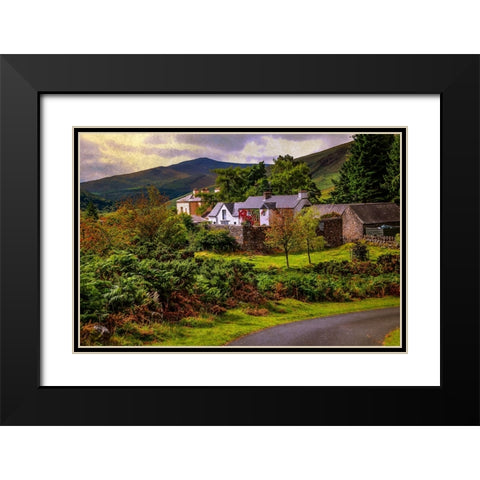 Lovely Homestead in Wicklow Black Modern Wood Framed Art Print with Double Matting by Jenny Rainbow Fine Art