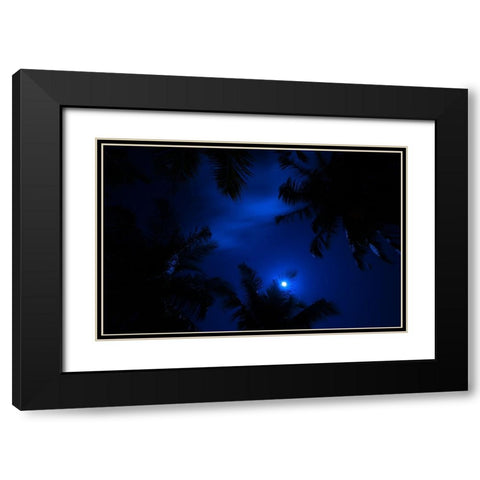 Magic of the Night Sky Black Modern Wood Framed Art Print with Double Matting by Jenny Rainbow Fine Art