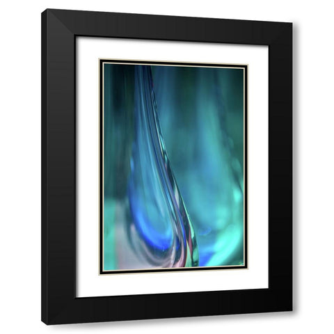 Ocean Blue Glass Vase Black Modern Wood Framed Art Print with Double Matting by Jenny Rainbow Fine Art
