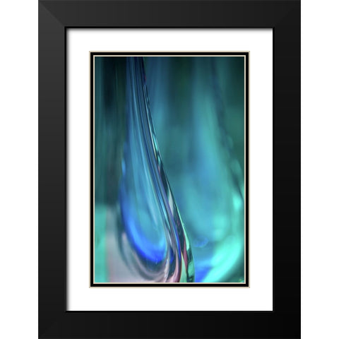 Ocean Blue Glass Vase Black Modern Wood Framed Art Print with Double Matting by Jenny Rainbow Fine Art