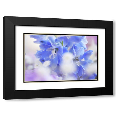 Out of Blue Black Modern Wood Framed Art Print with Double Matting by Jenny Rainbow Fine Art