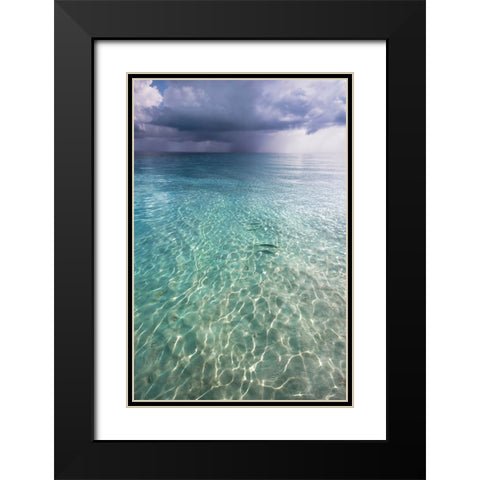Somewhere is Rainy Black Modern Wood Framed Art Print with Double Matting by Jenny Rainbow Fine Art