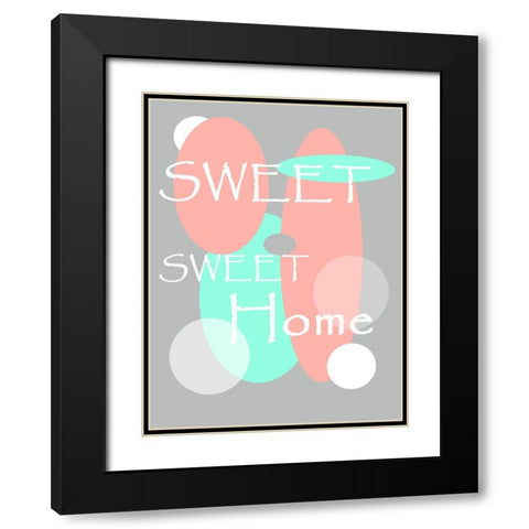 Digital Art Sweet Sweet Home Black Modern Wood Framed Art Print with Double Matting by Jenny Rainbow Fine Art