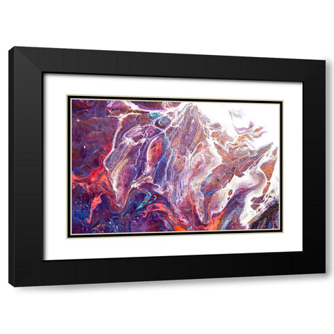 Fluid Acrylic Arabian Fairytales 5 Black Modern Wood Framed Art Print with Double Matting by Jenny Rainbow Fine Art