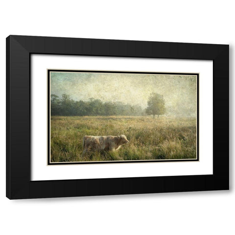 Little Highlander Black Modern Wood Framed Art Print with Double Matting by Jenny Rainbow Fine Art