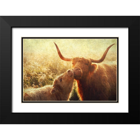Mammy Love Black Modern Wood Framed Art Print with Double Matting by Jenny Rainbow Fine Art