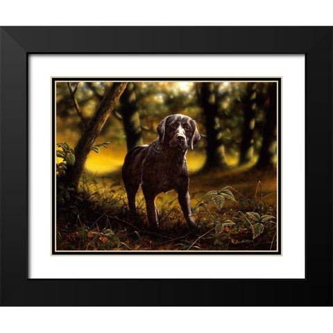 Js6-B Black Modern Wood Framed Art Print with Double Matting by Silver, John