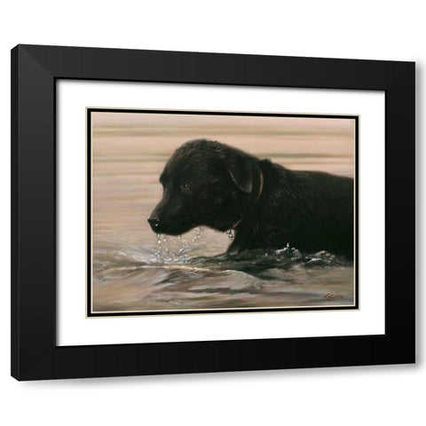 3 Black Modern Wood Framed Art Print with Double Matting by Silver, John