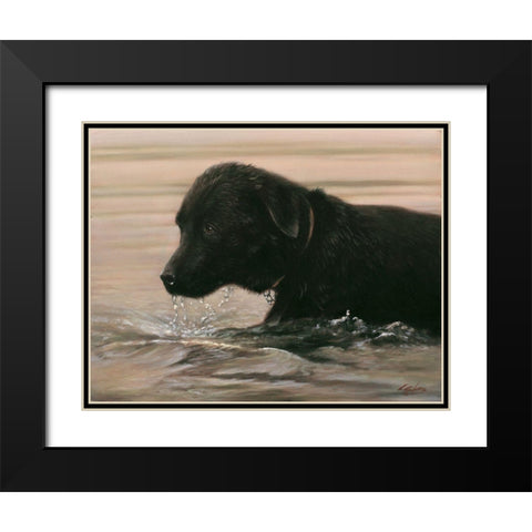 3 Black Modern Wood Framed Art Print with Double Matting by Silver, John