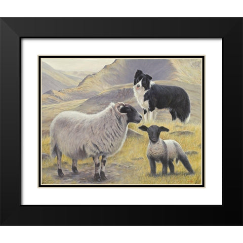 114f Black Modern Wood Framed Art Print with Double Matting by Silver, John