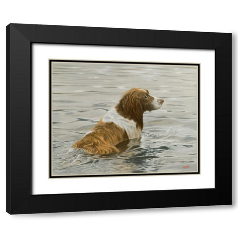 117f Black Modern Wood Framed Art Print with Double Matting by Silver, John