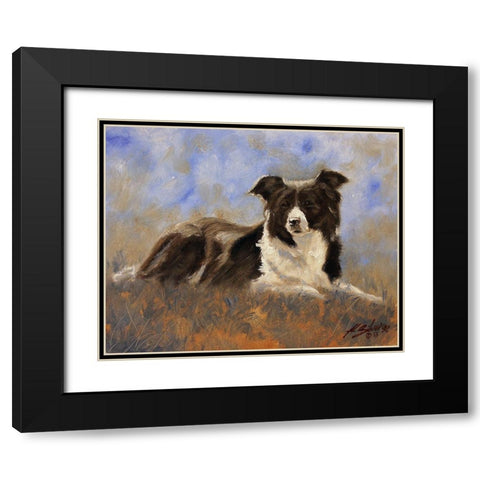 005b Black Modern Wood Framed Art Print with Double Matting by Silver, John