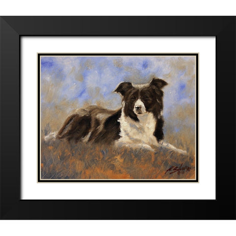 005b Black Modern Wood Framed Art Print with Double Matting by Silver, John