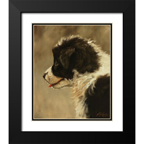 007b Black Modern Wood Framed Art Print with Double Matting by Silver, John