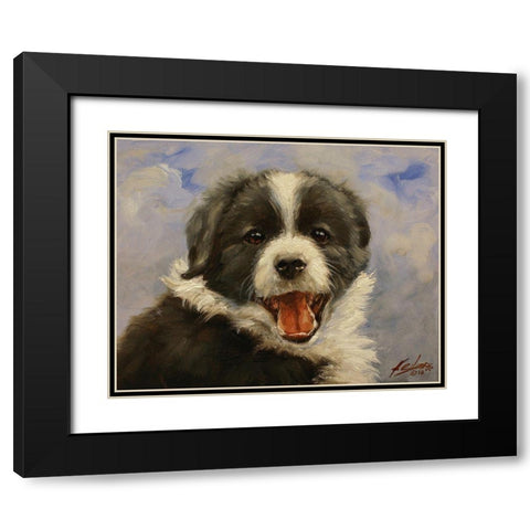 008b Black Modern Wood Framed Art Print with Double Matting by Silver, John