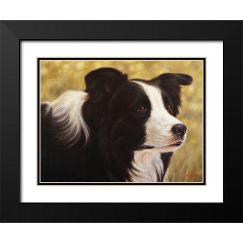 011c Black Modern Wood Framed Art Print with Double Matting by Silver, John