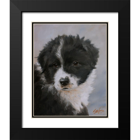 17 Black Modern Wood Framed Art Print with Double Matting by Silver, John